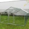 WILTEC Enclos Extérieur Volière Poulailler Clapier De Lapin Cage Pour Petits Animaux 6x3x2m Auvent
