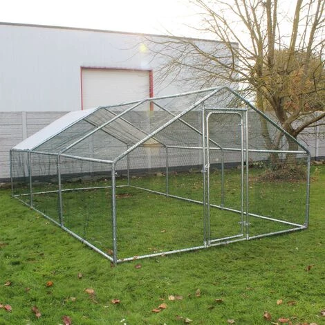 WILTEC Enclos Extérieur Volière Poulailler Clapier De Lapin Cage Pour Petits Animaux 6x3x2m Auvent – Image 4