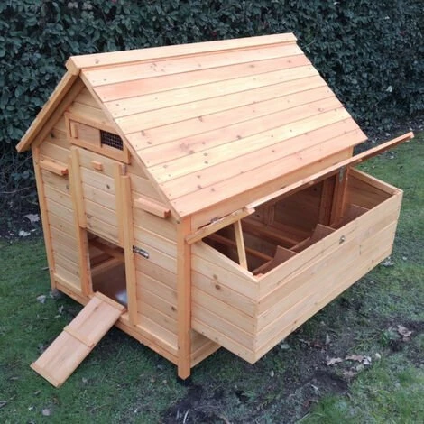 CHEMIN DES POULAILLERS Poulailler Cémani Xl Toit Bois 6 À 10 Poules – Image 2