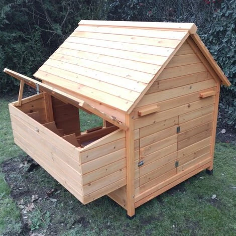 CHEMIN DES POULAILLERS Poulailler Cémani Xl Toit Bois 6 À 10 Poules – Image 5