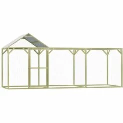 VidaXL Poulailler 4,5x1,5x2 M Pinède Imprégnée - Vert