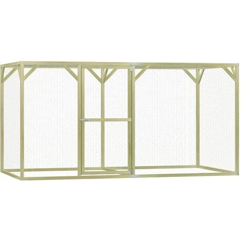 VidaXL Poulailler 1,5x3x1,5 M Pinède Imprégnée - Vert