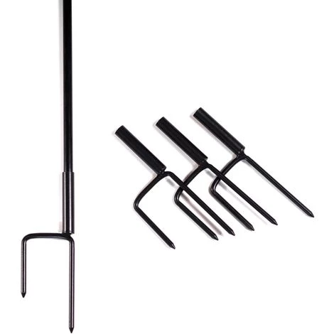 IDMARKET Kit Clôture Filet à Poules 50 M Avec Porte 15 Piquets Double Pointes – Image 4