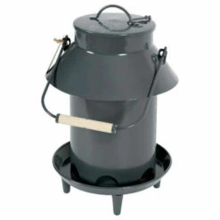 Mangeoire ZOLUX Sur Pied - Avec Toit - Métal - Gris - 3,5Kg - 175645