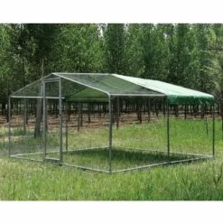 POULAILLER DIRECT Parc À Poules - Enclos 12m² Ø38mm 4x3x2,25m - Acier Galvanisé