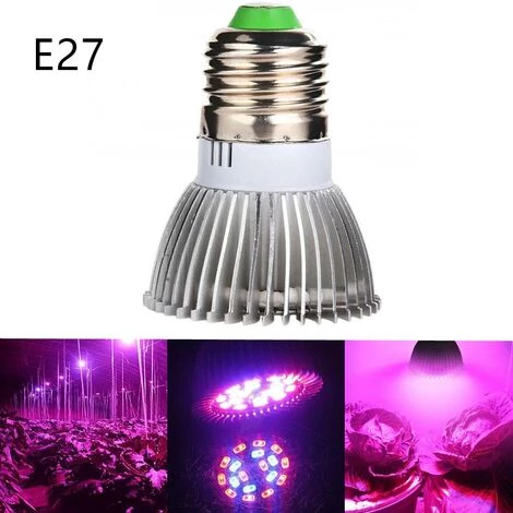 18LEDs Lampe De Plante Intérieur Ampoule De Croissance Pour Végétation Hydroponique Ou En Serre 8W E27 LangRay – Image 2