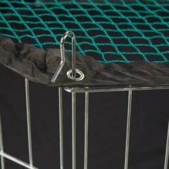 Relaxdays Enclos Avec Couverture En Filet, Lapins, Cochons D’inde, Extérieur, élevage, HlP 60x150x150 Cm, Argent