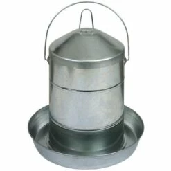 CHEMIN DES POULAILLERS Abreuvoir En Acier Galvanisé Pour Volaille 12l