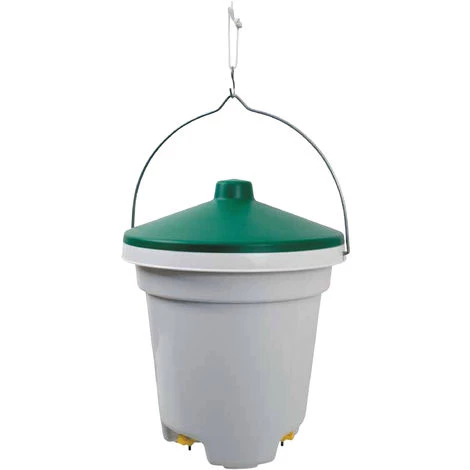 CHICK'A Abreuvoir Suspendu à Pipettes, 12 L - Blanc / Vert – Image 2