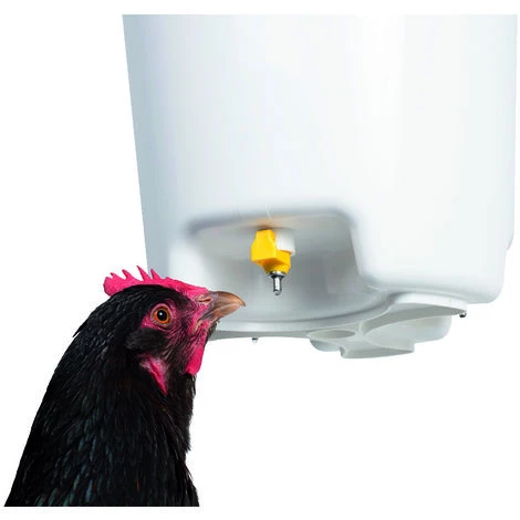 CHICK'A Abreuvoir Suspendu à Pipettes, 12 L - Blanc / Vert – Image 3