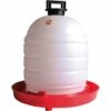 CHICK'A Abreuvoir Plastique Avec Anse, 15 L - Blanc / Rouge
