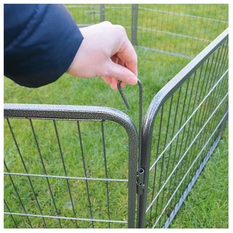 BBLOISIRAM Parc Enclos Pour Chiens Grillage Cage Clôture Intérieur Et Extérieur Hauteur 80cm Modèle Dog Run « M 481 » – Image 5