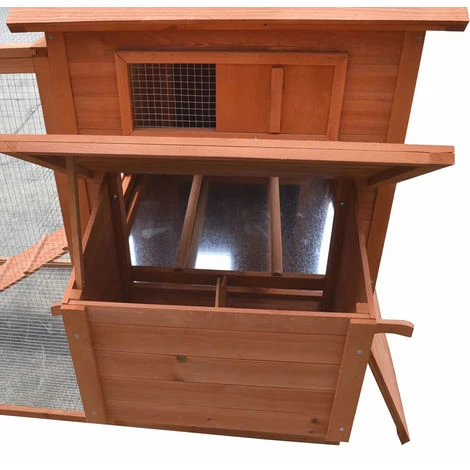 Melko Poulailler Avec Enclos Extérieur XXL Poulailler 310x150x150CM Avec 2 Nichoirs Clapier à Lapin Avec Rampe Et Couloir – Image 4