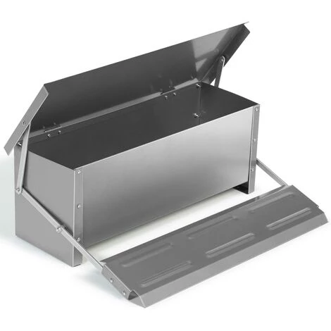IDMARKET Mangeoire XXL Pour Poules Distributeur Automatique à Pédale En Acier 10 Kg – Image 4