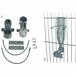 KERBL FRANCE Abreuvoir Sabot Porte Bouteille Pour Lapins En Alu - Lot De 2