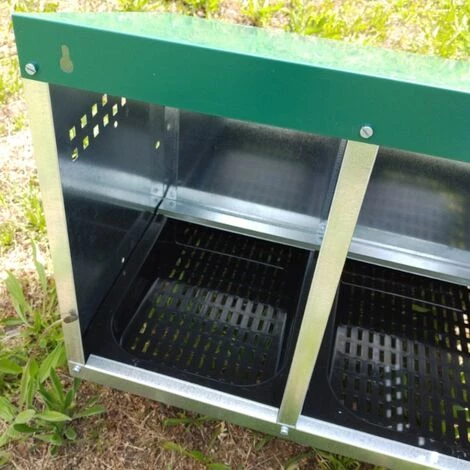 POULAILLER DIRECT Pondoir Poule Extérieur En Métal 4 Nichoirs - Gaun – Image 4