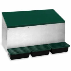 POULAILLER DIRECT Pondoir Poule Extérieur En Métal 3 Nichoirs - Gaun