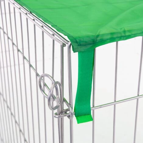 ECD GERMANY Cage Clapier Enclos Extérieur Avec Pare-soleil En Métal Galvanisé 140x60x113 Cm – Image 5