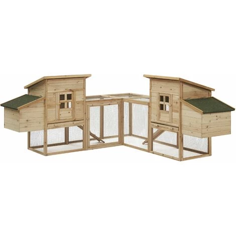 MADE4US Gertrude - Enclos Poulailler 4 Poules En Bois Avec 2 Pondoirs
