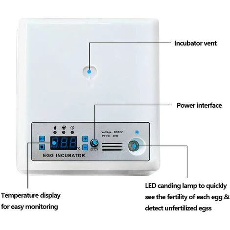 MERKMAK Incubateur Oeufs Couveuse A Oeuf Automatique Pour Volaille, Caille, Oie Canard, Pigeon, Reptile - 16 Oeufs – Image 3