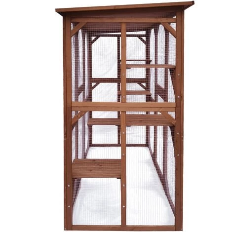 CÉMONJARDIN Parc à Chats En Bois – Image 2