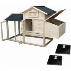 ALICE'S GARDEN Poulailler En Bois Canadien. 3 Poules - GALINETTE - Cage à Poules Avec Enclos Et Tapis De Ponte - Bois