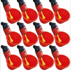 TRIOMPHE Breuvoir De Poulet, 12 PCS Automatique Pour Poulailler Distributeurs D'eau Automatique Pour Poulet Canard Volaille Eau Potable Tasses Abreuvoir Mangeoire Pour Bétail Poule