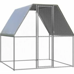 VidaXL Poulailler D'extérieur 2x2x2 M Acier Galvanisé - Argent