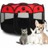 BRIDAY Parc Portable Pliable Pour Animaux De Compagnie, Doux, Respirant Et Confortable, Parc Pour Chien D'exercice Et De Jeu 27,77 X 17,72 Pouces