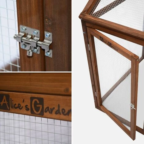 ALICE'S GARDEN Enclos Pour Poulailler En Bois CHABO, 6 Poules, Parc Grillagé Pour Poules, Extension - Bois – Image 3