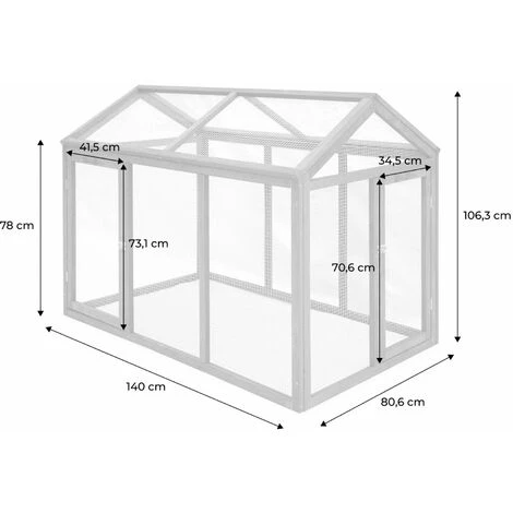 ALICE'S GARDEN Enclos Pour Poulailler En Bois CHABO, 6 Poules, Parc Grillagé Pour Poules, Extension - Bois – Image 4