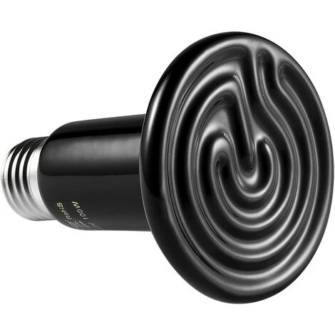 Betterlife E27 100W Émetteur Radiateur Animaux Ampoule Infrarouge Chauffage En Céramique,Lampe De Reptile Pour Amphibiens, Serpent, Oiseaux,Tortue, Chat, Chien(1 Pcs)