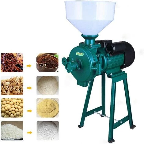 GOJOY Broyeur à Céréales électrique 1500 W 220 V, Moulin D'alimentation électrique Broyeur à Céréales Sèches Fraiseuse à Riz à Grain De Maïs 1400r / Min – Image 5