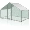 Hengda Enclos Pour Poulailler 6m² En Acier Galvanisé Toit Imperméable Et Anti UV 3x2m 6 M² - Argent