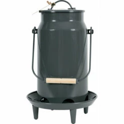 Mangeoire Métal Broc Seau ø 24 X 39 Cm Couleur Ardoise Pour Basse Cour - Animallparadise - Gris