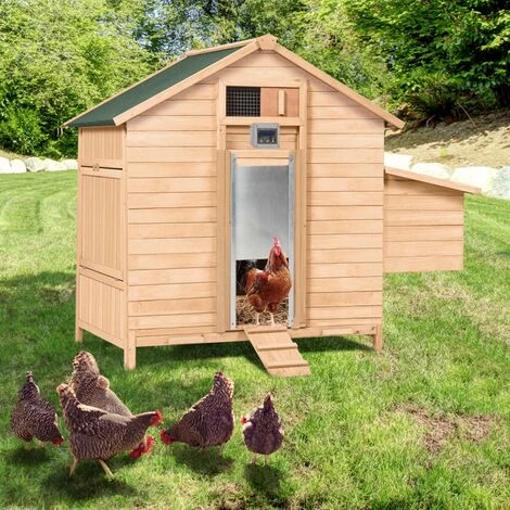 IDMARKET Portier Automatique Pour Porte De Poulailler Programmable Heure Luminosité