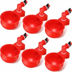 IRISFR 6pcs Automatiques Supplies Abreuvoir Poules Tasses à Bol Bol En Plastique, Volailles Distributeurs D'eau Automatique De L'eau Potable Tasses Pour Poussins Cailles Canards Bird，Lilaris
