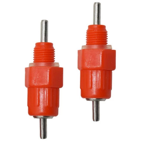 IRISFR 6 Pcs Eau Tétine Poulet Alimentateur Fournitures De Volaille Poule Vis Dans Le Style,Lilaris – Image 3