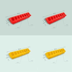 ZHUOXUAN Abreuvoir à Pigeons, 4pcs (2pcs Jaune + 2pcs Rouge)