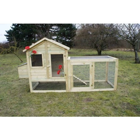 CHALET & JARDIN POULAILLER - 3 À 4 POULES = 1 BÂCHE 2X3 M OFFERTE – Image 2