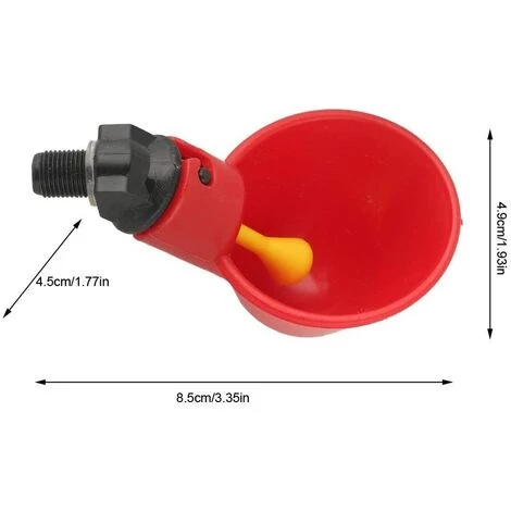 MACARON Breuvoir De Poulet, 10 PCS Automatique Pour Poulailler Distributeurs D'eau Automatique Pour Poulet Canard Volaille Eau Potable Tasses Abreuvoir Mangeoire Pour Bétail Poule LO-Ron – Image 2