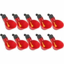 REGALI Breuvoir De Poulet, 10 PCS Automatique Pour Poulailler Distributeurs D'eau Automatique Pour Poulet Canard Volaille Eau Potable Tasses Abreuvoir Mangeoire Pour Bétail Poule
