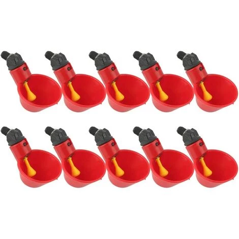 REGALI Breuvoir De Poulet, 10 PCS Automatique Pour Poulailler Distributeurs D'eau Automatique Pour Poulet Canard Volaille Eau Potable Tasses Abreuvoir Mangeoire Pour Bétail Poule