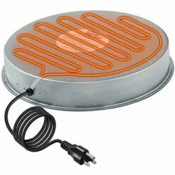 Ensoleillé Abreur De Volaille Base Chauffée Durable Métal Chick Supplies Pratique Accessoires De Poulailler Facile