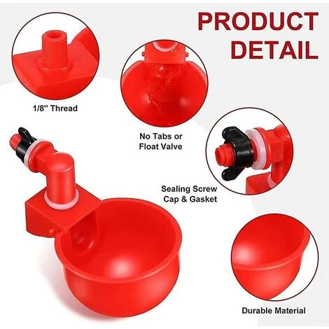 Ensoleillé Abreuvoir Automatique Tasses Poulailler Accessoires Remplissage Abreuvoir De Volaille – Image 3