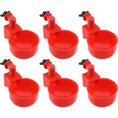 HEGUYEY 12pcs 3/8 Pouces Abreuvoirs Automatiques, Abreuvoir Poulet Abreuvoir Automatique Poule Tasse D'Abreuvoir De Poulet Mangeoire D'eau De Poulet Pour Poulet Canards Oiseaux Dindes – Image 3