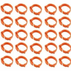 ROSIER 100 Pièces De Poulet Taille De L'anneau Réglable Volaille Jambe Numérique Étiquette Boucle Bague Pour Poulet Canard Volaille Fournitures Ferme (rouge, Lettrage)——VEBTles