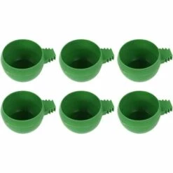 ROSIER 20 Pièces Abreuvoir Mangeoires Alimentateur à Oiseaux En Plastique Bol Tasse Alimentaire Nourriture Pour Petit Oiseau Perroquet Pigeon (vert)——VEBTles