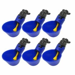 Yoouyida 12 Pièces Abreuvoir Poules Tasses Plastique Bol Abreuvoir Automatique Pour Poules Oiseaux Cailles Volailles Distributeurs D'eau（bleu）
