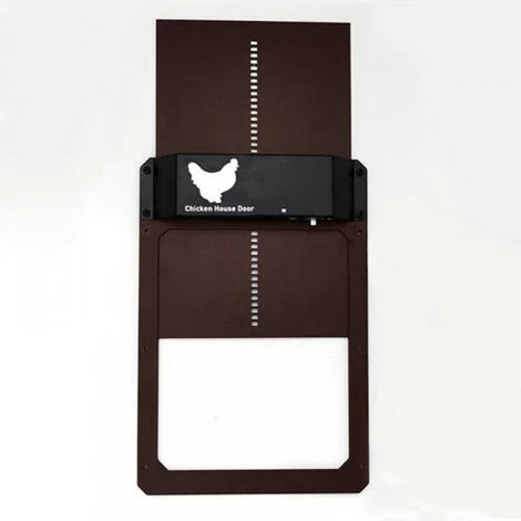 Yoouyida Porte Poulailler Automatique Avec Capteur De Lumière - Poulailler Entièrement étanche En Porte De Poulailler à Induction - Porte De Poulailler(brun) – Image 4
